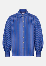 Shirt blouse with volume sleeves in Mittelblau |  Seidensticker Onlineshop