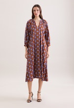 Satiniertes Tunikakleid mit Volumenärmeln in Orange |  Seidensticker Onlineshop