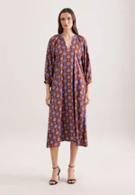 Satin tunic dress with volume sleeves in Orange |  Seidensticker Onlineshop