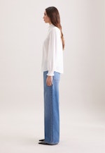 Stickerei Hemdbluse mit Rüschendetails in Weiß |  Seidensticker Onlineshop