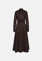 Weit schwingendes Hemdblusenkleid aus Baumwoll Twill, slim in Braun |  Seidensticker Onlineshop
