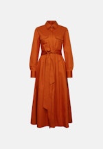Weit schwingendes Hemdblusenkleid aus Baumwoll Twill, slim in Orange |  Seidensticker Onlineshop