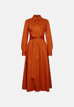 Weit schwingendes Hemdblusenkleid aus Baumwoll Twill, slim in Orange |  Seidensticker Onlineshop