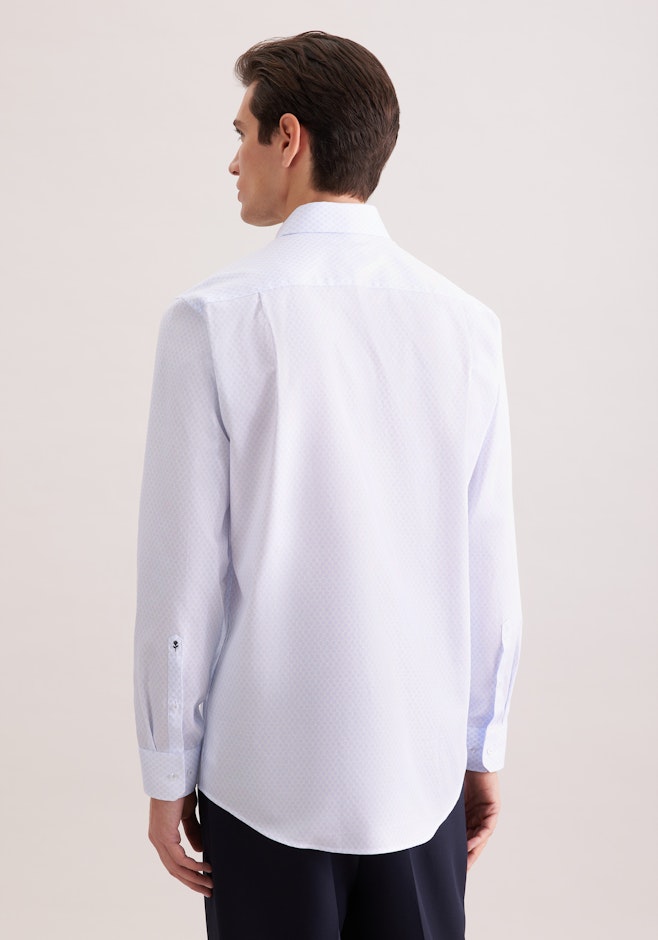 Regular Chemise d'affaires Imprimé dans Bleu Clair | Boutique en ligne Seidensticker