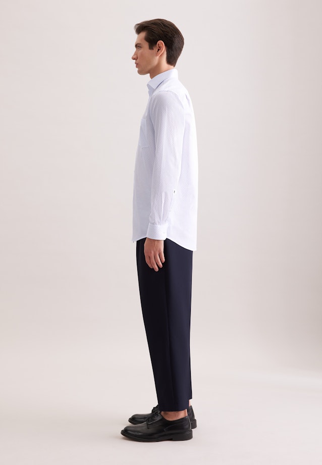 Regular Business Hemd Druck in Hellblau |  Seidensticker Onlineshop