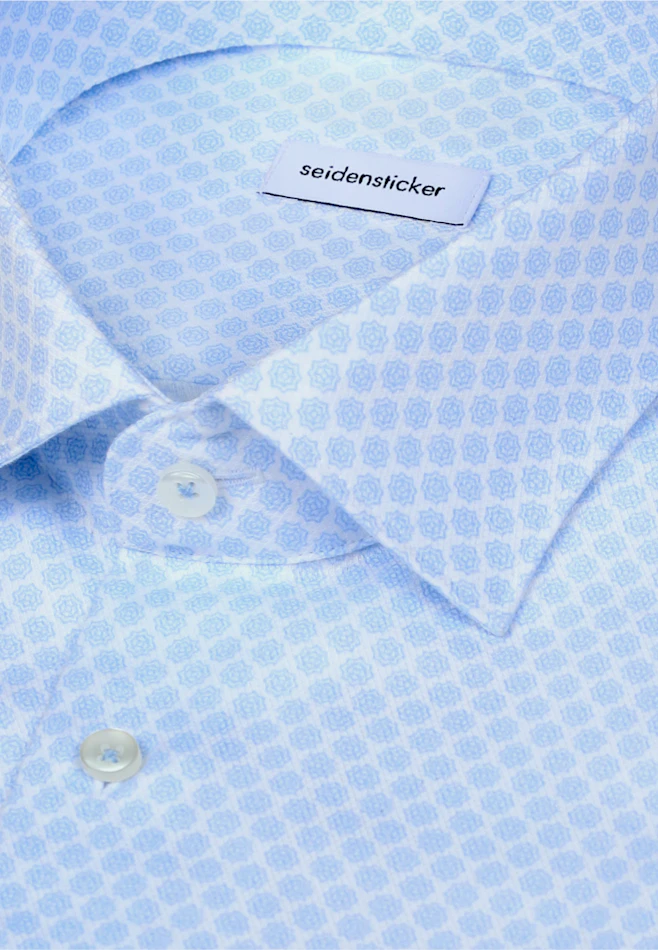 Regular Business Hemd Druck in Hellblau | Seidensticker Onlineshop