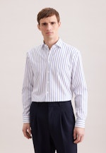 Regular Business shirt Stripes in Mittelblau |  Seidensticker Onlineshop