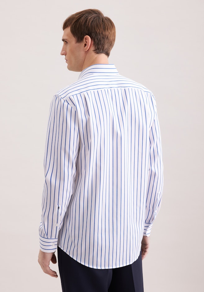 Regular Chemise d'affaires Rayures dans Bleu Moyen | Boutique en ligne Seidensticker