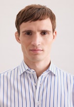 Regular Business shirt Stripes in Mittelblau |  Seidensticker Onlineshop