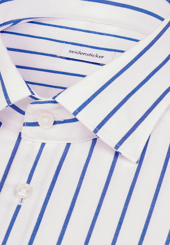 Regular Business shirt Stripes in Mittelblau | Seidensticker online shop