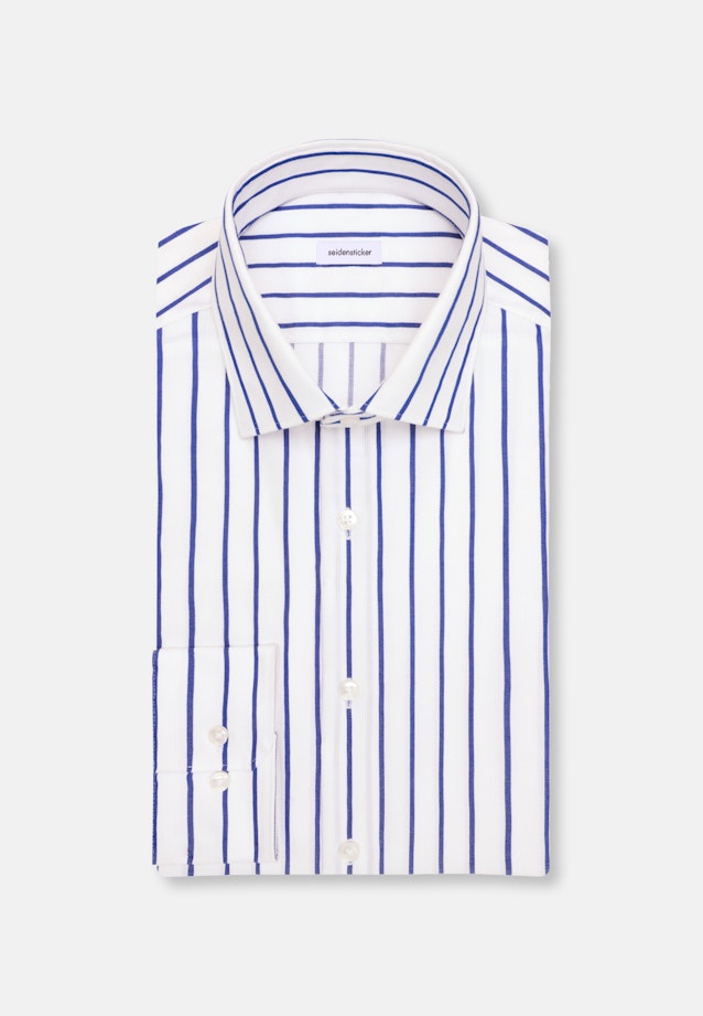 Regular Business shirt Stripes in Mittelblau |  Seidensticker Onlineshop