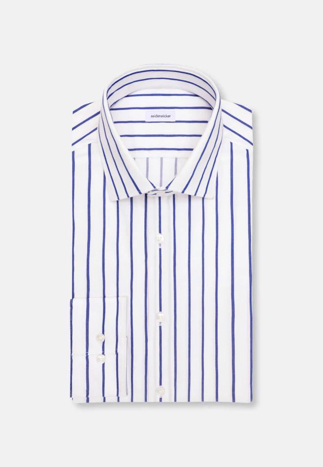 Regular Chemise d'affaires Rayures dans Bleu Moyen | Boutique en ligne Seidensticker