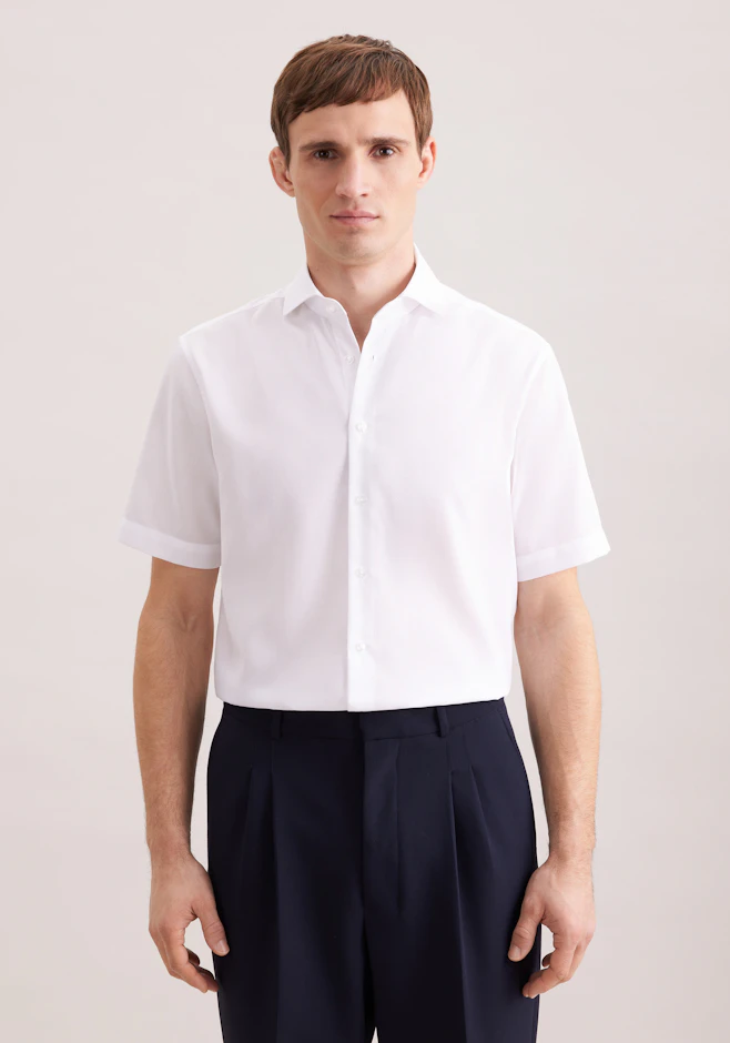 Regular Chemise d'affaires Structure dans Blanc | Boutique en ligne Seidensticker