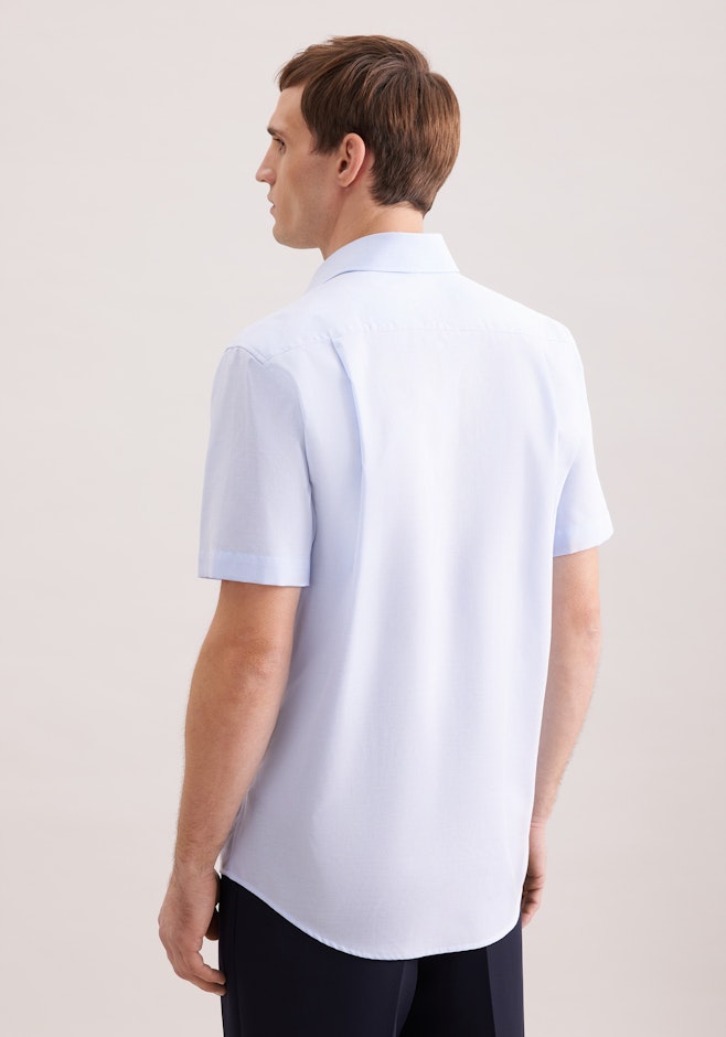 Regular Chemise d'affaires Structure dans Bleu Moyen | Boutique en ligne Seidensticker