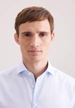 Regular Business Hemd Struktur in Mittelblau |  Seidensticker Onlineshop