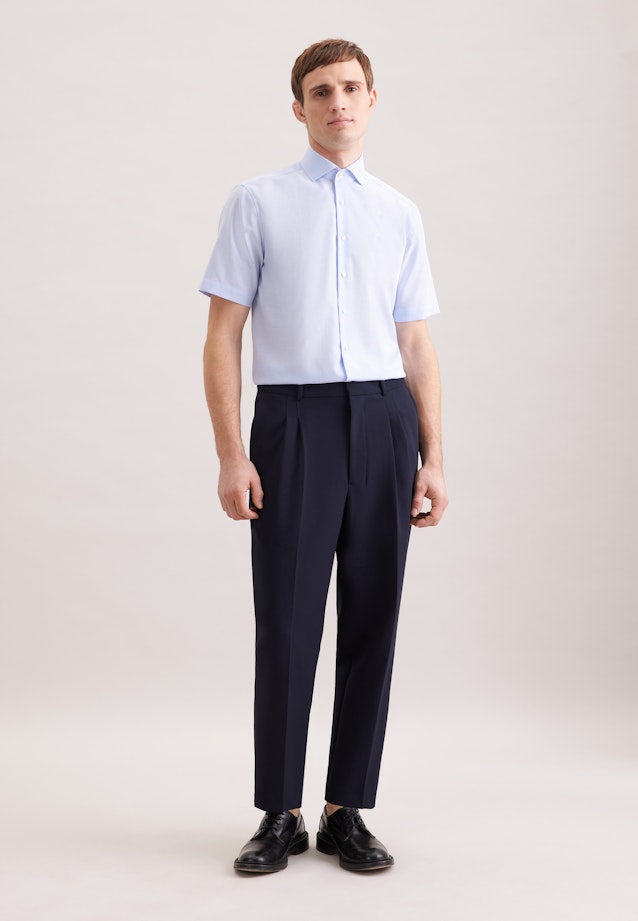 Regular Business Hemd Struktur in Mittelblau |  Seidensticker Onlineshop