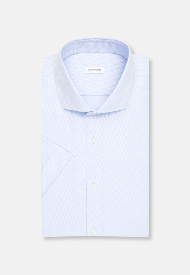 Regular Business Hemd Struktur in Mittelblau |  Seidensticker Onlineshop