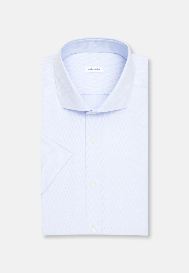 Regular Business Hemd Struktur in Mittelblau | Seidensticker Onlineshop