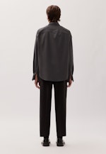 Oversized Boxy Hemd mit Wolle in Schwarz |  Seidensticker Onlineshop