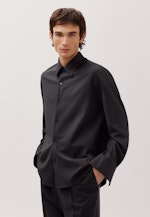 Oversized Boxy Hemd mit Wolle in Schwarz |  Seidensticker Onlineshop