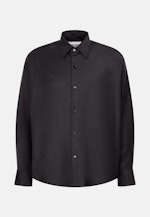 Oversized Boxy Hemd mit Wolle in Schwarz |  Seidensticker Onlineshop