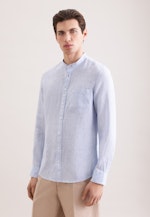 Slim Chemise en lin Rayures in Bleu Moyen |  Seidensticker Onlineshop