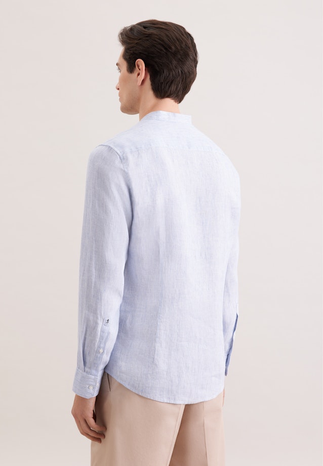 Slim Chemise en lin Rayures in Bleu Moyen |  Seidensticker Onlineshop