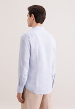 Slim Chemise en lin Rayures in Bleu Moyen |  Seidensticker Onlineshop