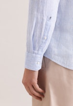 Slim Chemise en lin Rayures in Bleu Moyen |  Seidensticker Onlineshop