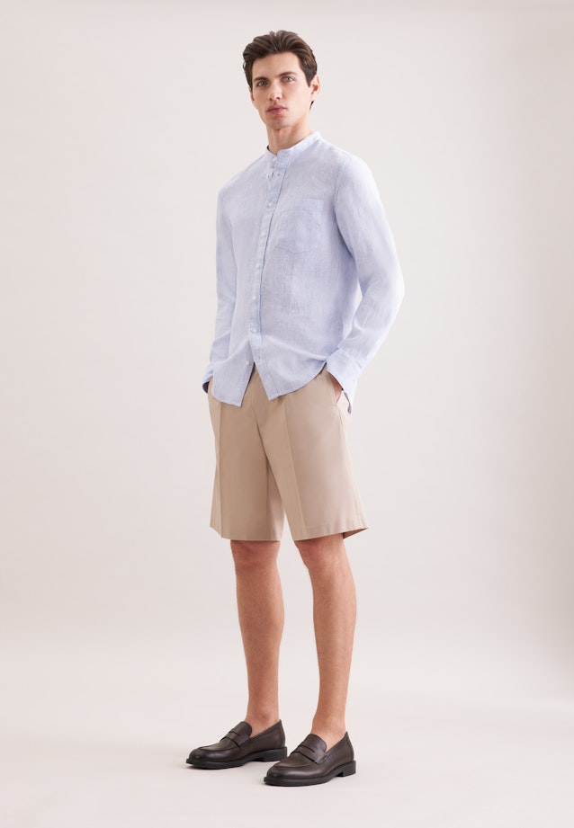 Slim Chemise en lin Rayures in Bleu Moyen |  Seidensticker Onlineshop