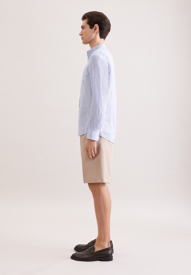 Slim Chemise en lin Rayures in Bleu Moyen |  Seidensticker Onlineshop