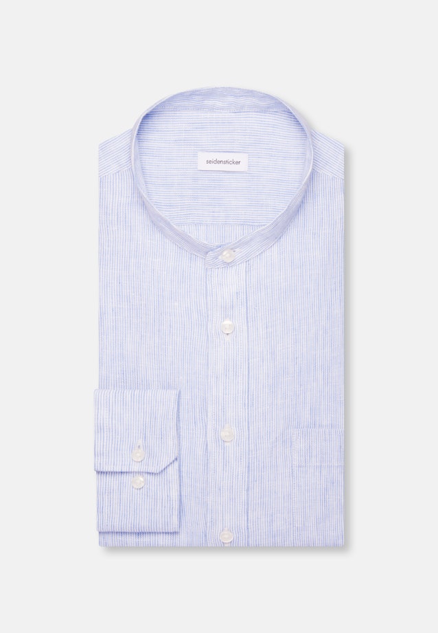 Slim Chemise en lin Rayures in Bleu Moyen |  Seidensticker Onlineshop