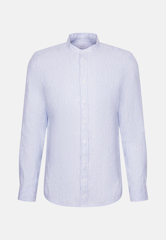 Slim Chemise en lin Rayures in Bleu Moyen |  Seidensticker Onlineshop