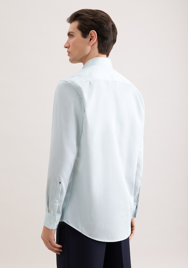 Regular Business Hemd Gestreift in Grün | Seidensticker Onlineshop