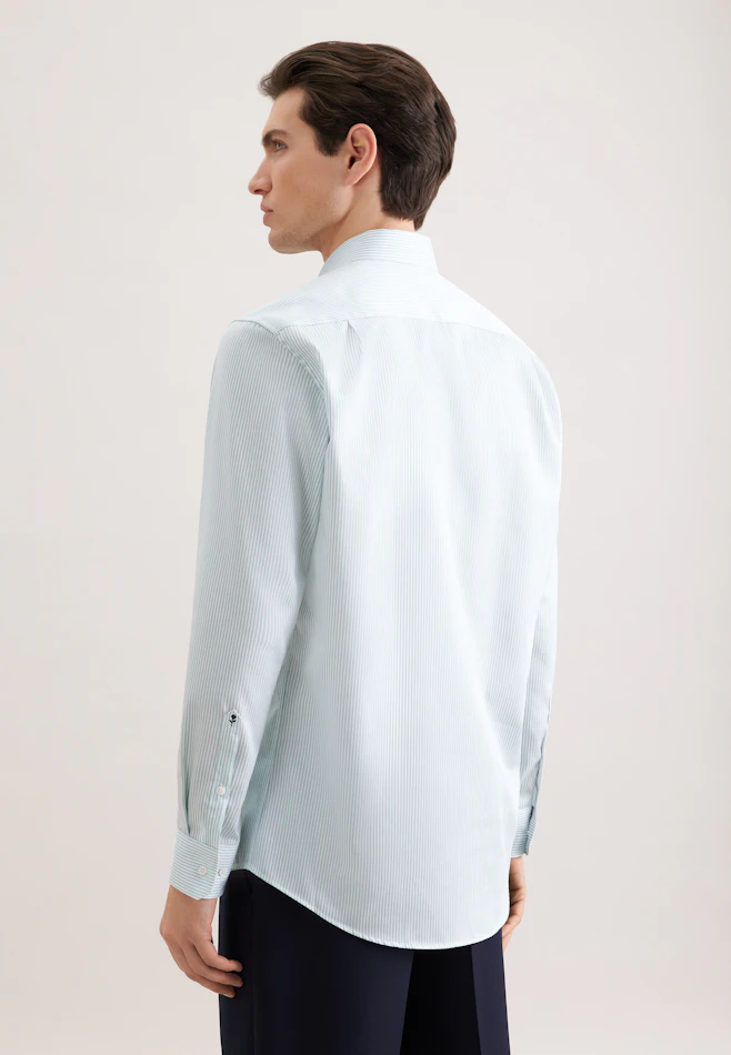 Regular Business shirt Stripes in Grün | Seidensticker online shop