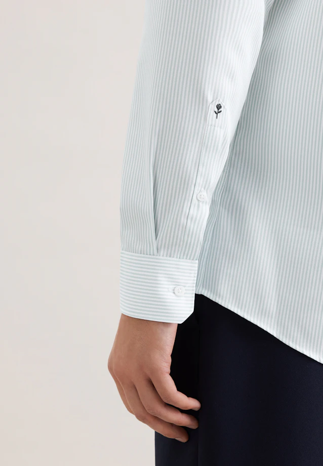 Regular Business Hemd Gestreift in Grün |  Seidensticker Onlineshop