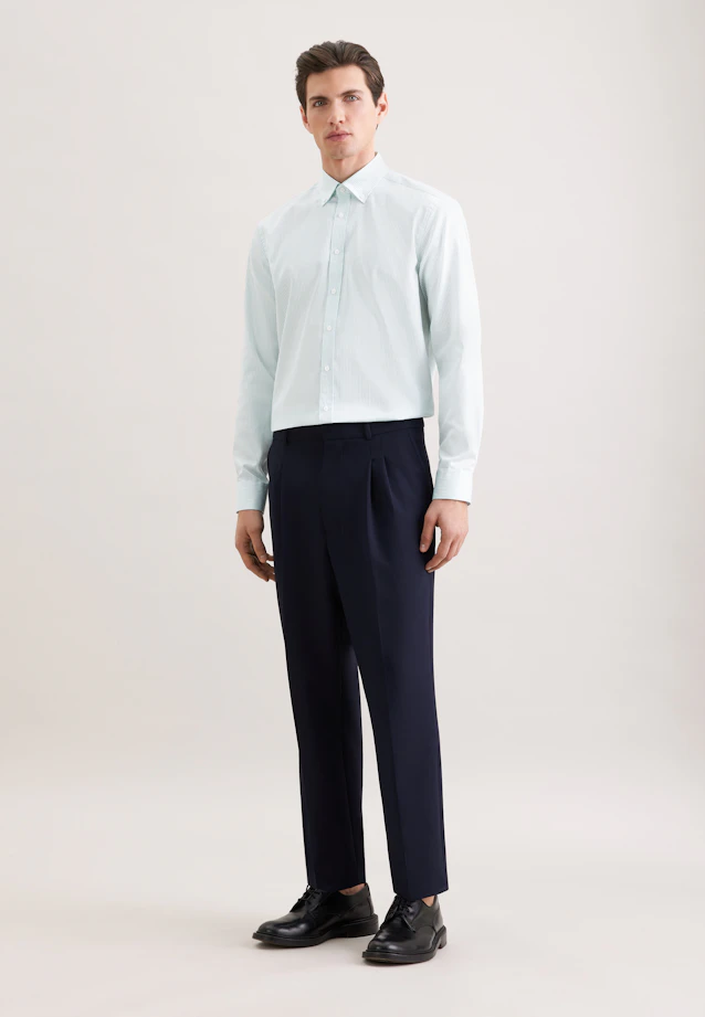 Regular Business Hemd Gestreift in Grün |  Seidensticker Onlineshop