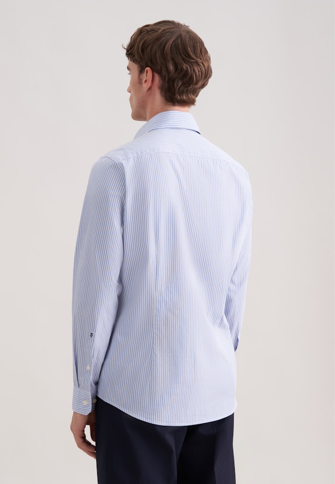 Slim Casual Hemd Gestreift in Hellblau | Seidensticker Onlineshop