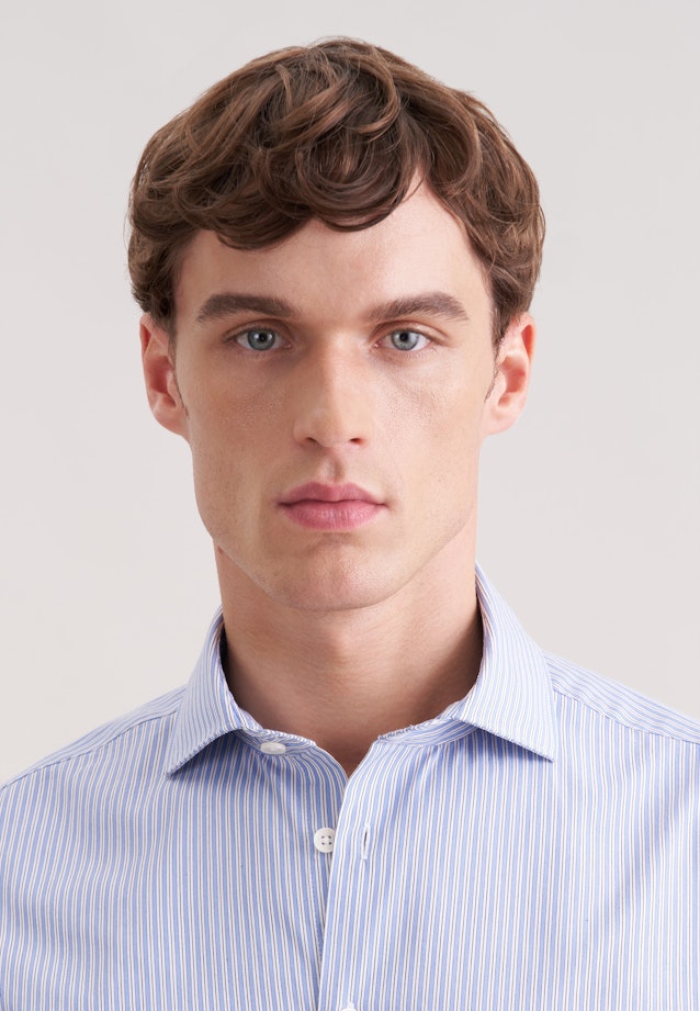 Slim Casual Hemd Gestreift in Hellblau |  Seidensticker Onlineshop