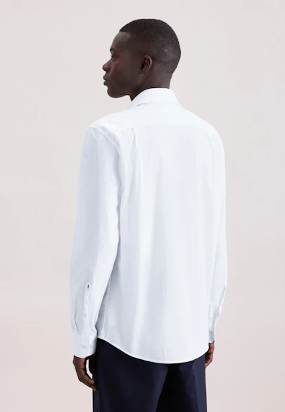 Regular Casual Hemd Uni in Weiß |  Seidensticker Onlineshop