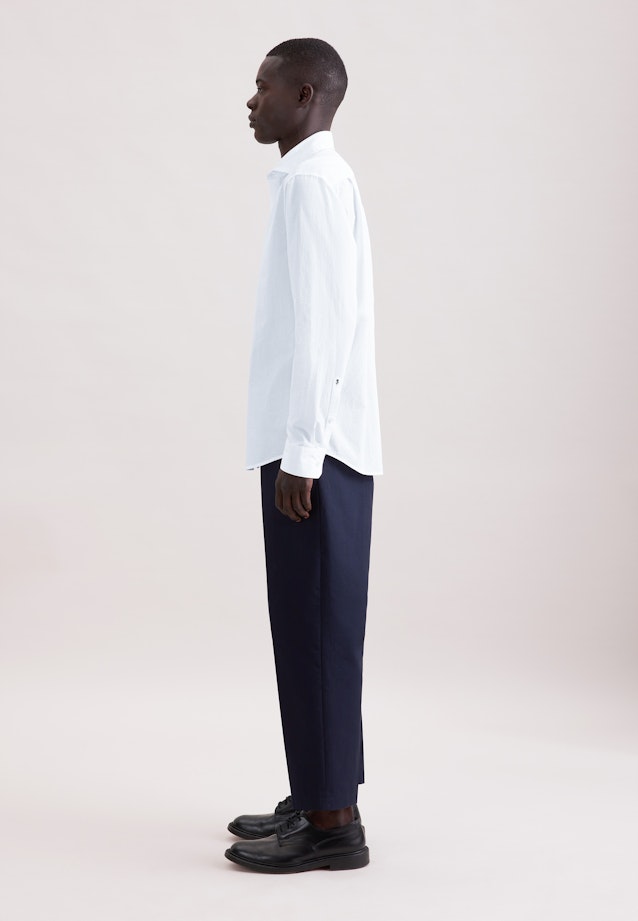 Regular Casual Hemd Uni in Weiß |  Seidensticker Onlineshop