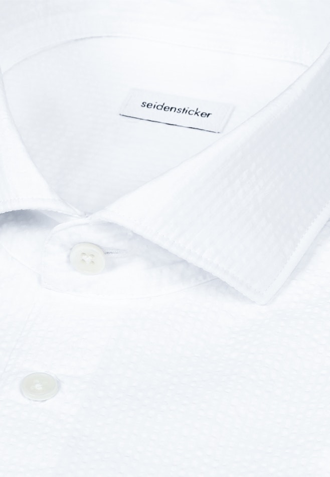 Regular Chemise décontractée Uni dans Blanc | Boutique en ligne Seidensticker