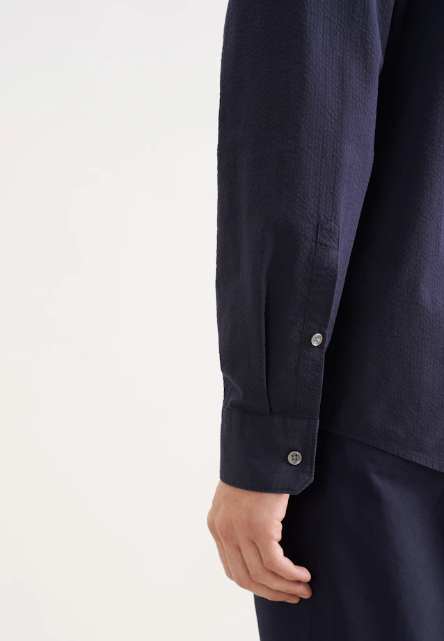 Regular Casual Hemd Uni in Dunkelblau |  Seidensticker Onlineshop