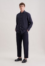 Regular Chemise décontractée Uni in Bleu Foncé |  Seidensticker Onlineshop