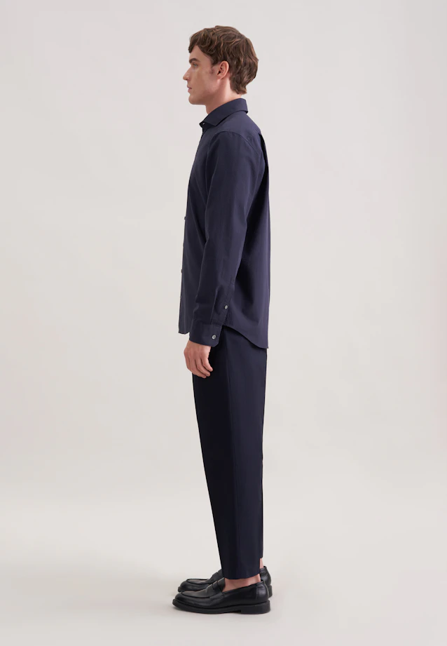 Regular Casual shirt Uni in Dunkelblau |  Seidensticker Onlineshop