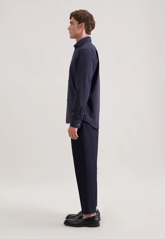 Regular Casual Hemd Uni in Dunkelblau |  Seidensticker Onlineshop