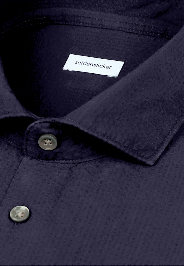 Regular Casual Hemd Uni in Dunkelblau |  Seidensticker Onlineshop