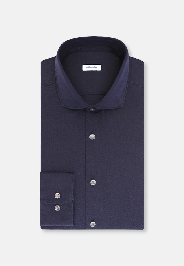 Regular Casual Hemd Uni in Dunkelblau |  Seidensticker Onlineshop