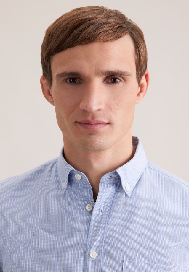 Slim Casual Hemd Karo in Hellblau |  Seidensticker Onlineshop