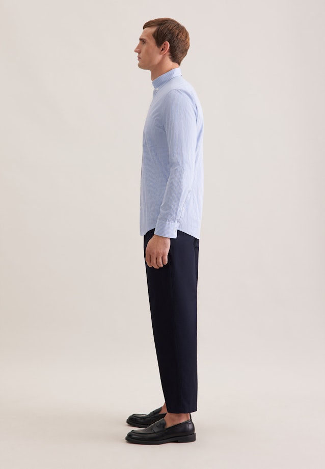 Slim Casual Hemd Karo in Hellblau |  Seidensticker Onlineshop